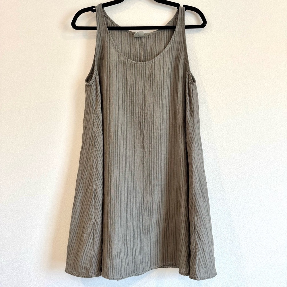 Et Lois Tank Top Striped Relaxed Oversized Fit Lagenlook Boho Beach XS